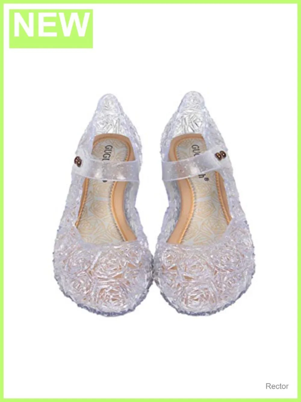 GUGUYeah Toddler Girls Jelly Flats Dress Shoes